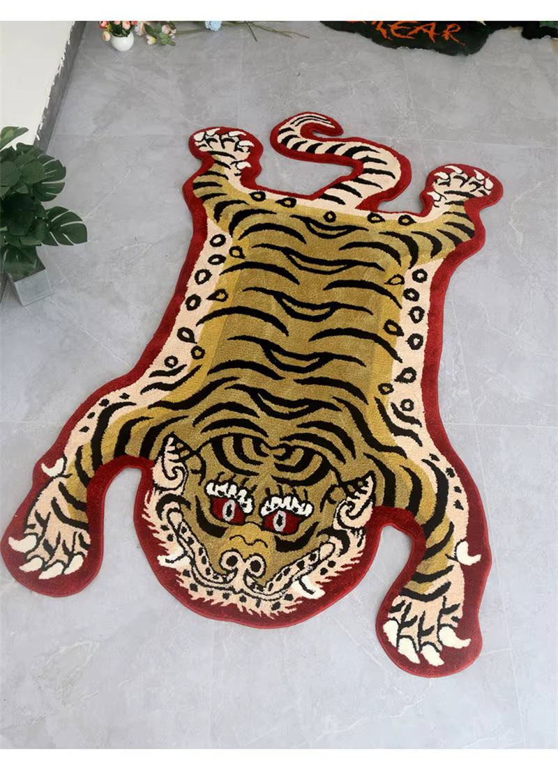 Tiger Shaped Rug for Bedroom, Living Room, Office Area | Tibetan Tiger Area Rug 60CM X 100CM