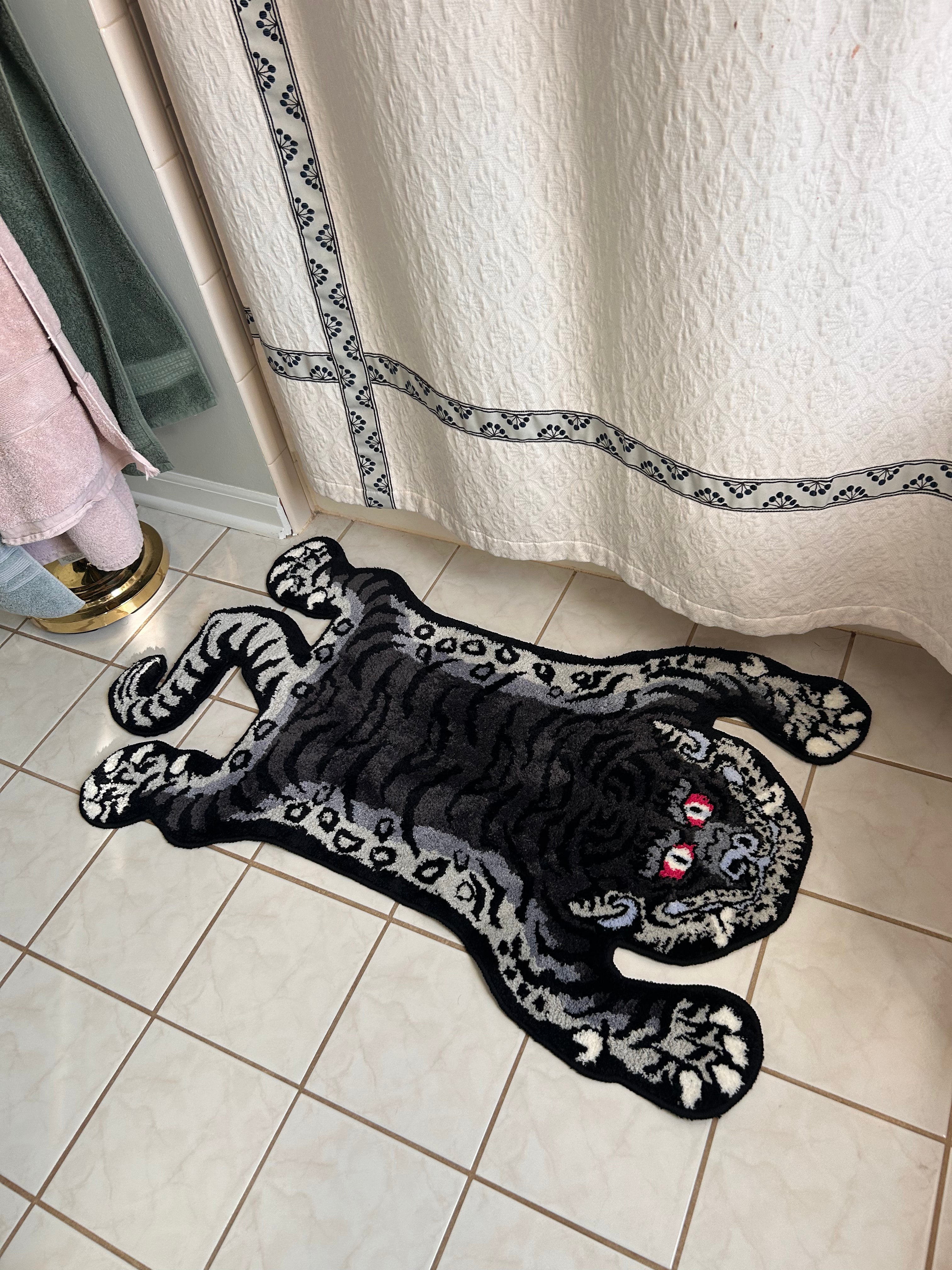 Plush Tiger Rug for Bathroom, Bedroom, Living Room | Tibetan Tiger Rug 60CM X 100CM