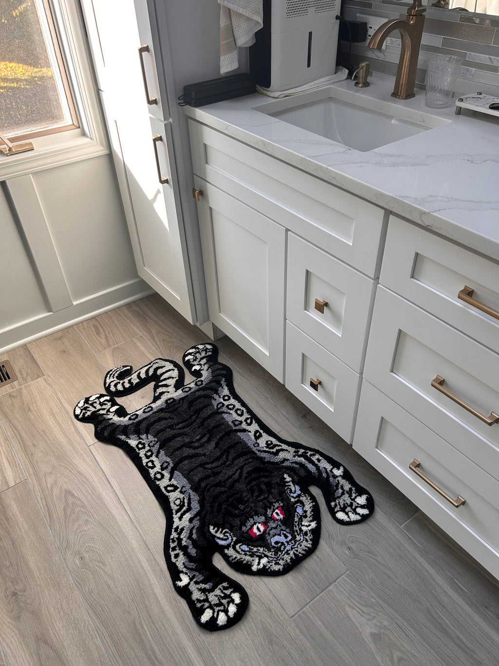Plush Tiger Rug for Bathroom, Bedroom, Living Room | Tibetan Tiger Rug 60CM X 100CM