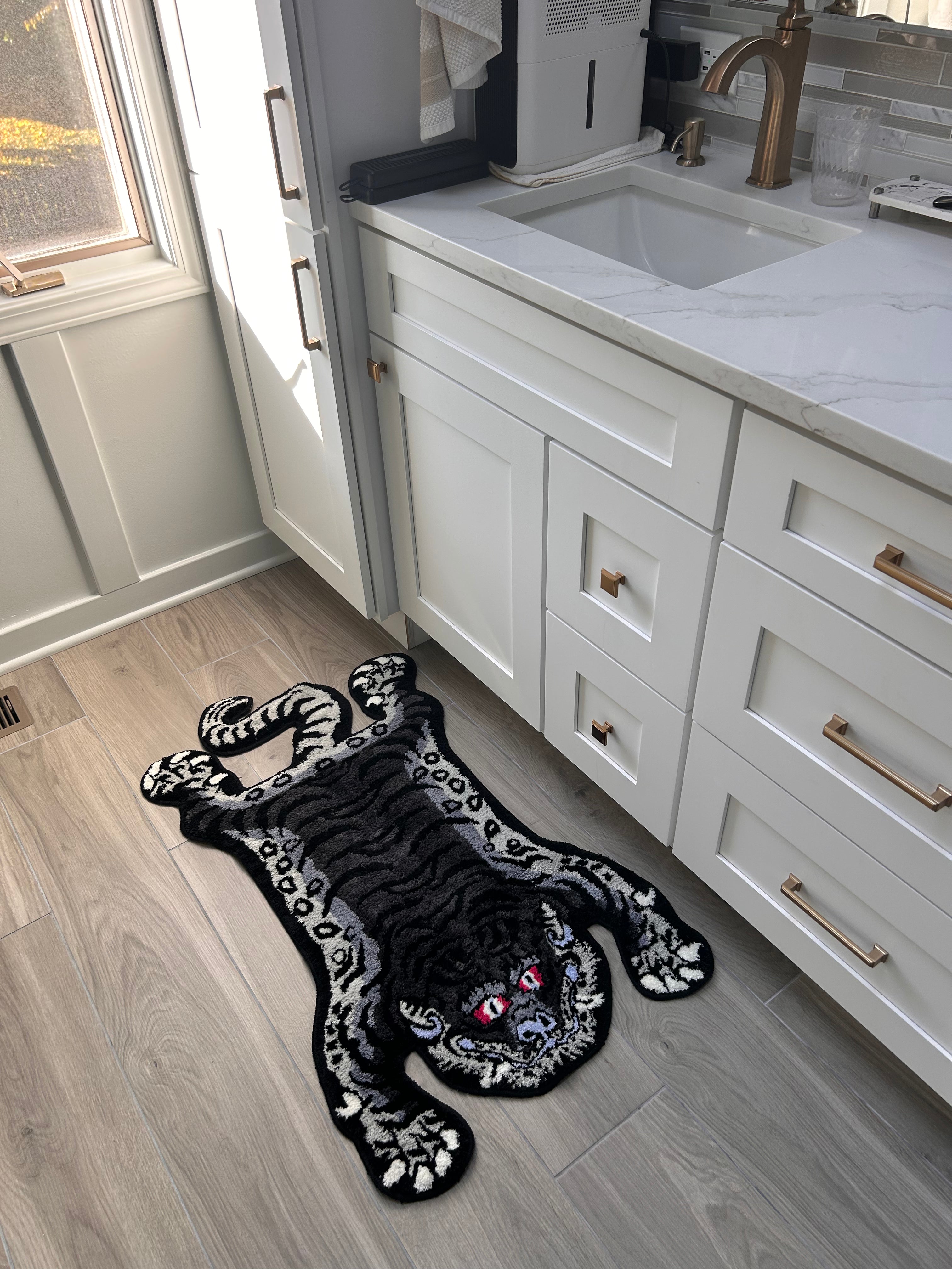 Plush Tiger Rug for Bathroom, Bedroom, Living Room | Tibetan Tiger Rug 60CM X 100CM