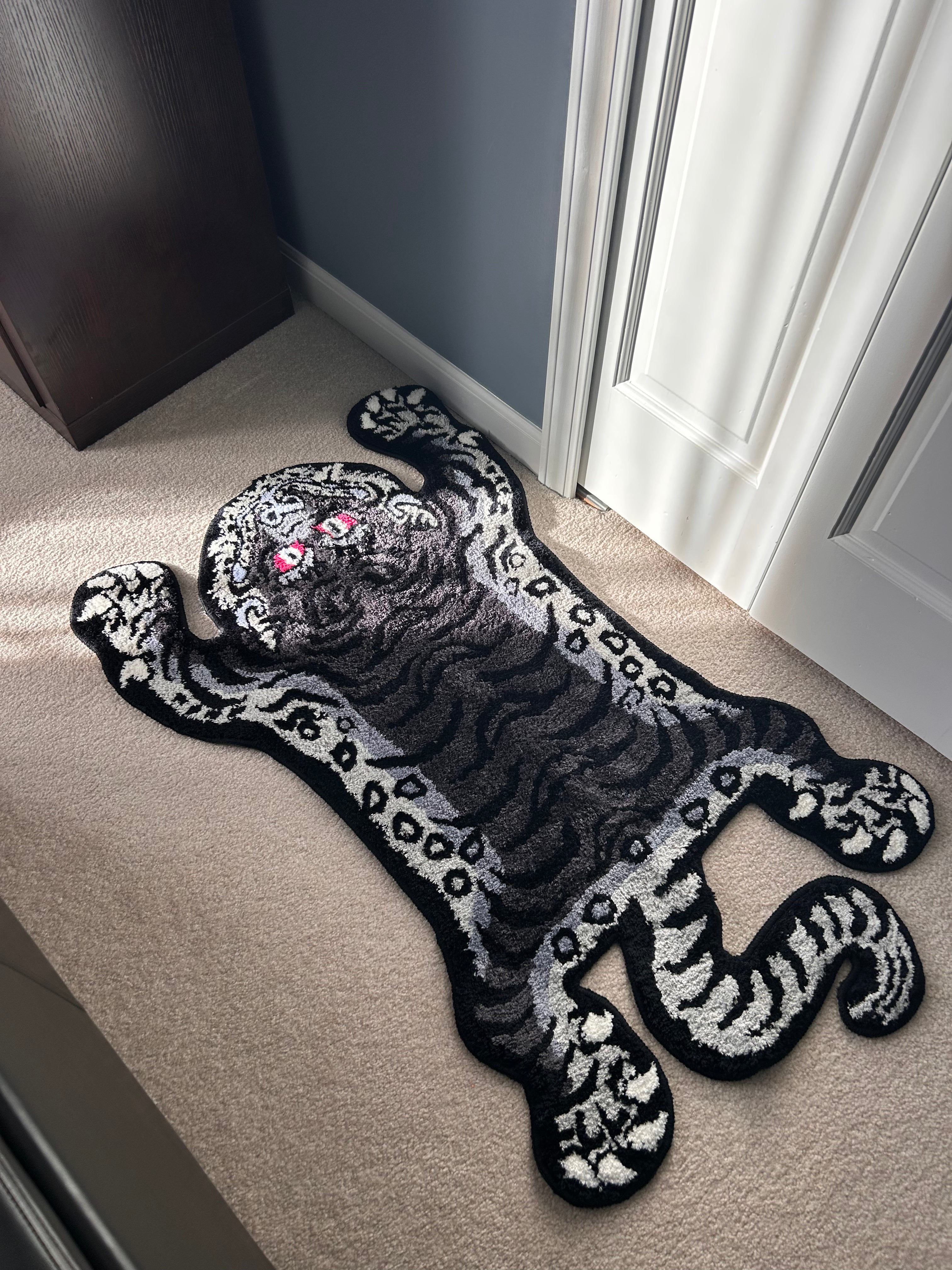 Plush Tiger Rug for Bathroom, Bedroom, Living Room | Tibetan Tiger Rug 60CM X 100CM