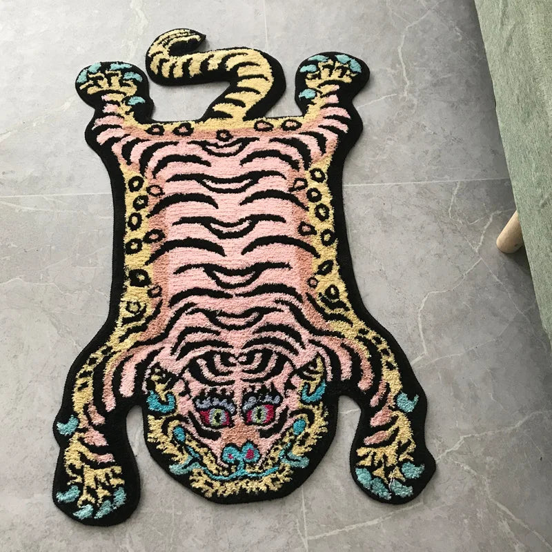 Plush Tiger Rug for Bathroom, Bedroom, Living Room | Tibetan Tiger Rug 60CM X 100CM