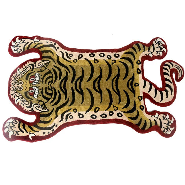 Plush Tiger Rug for Bathroom, Bedroom, Living Room | Tibetan Tiger Rug 60CM X 100CM